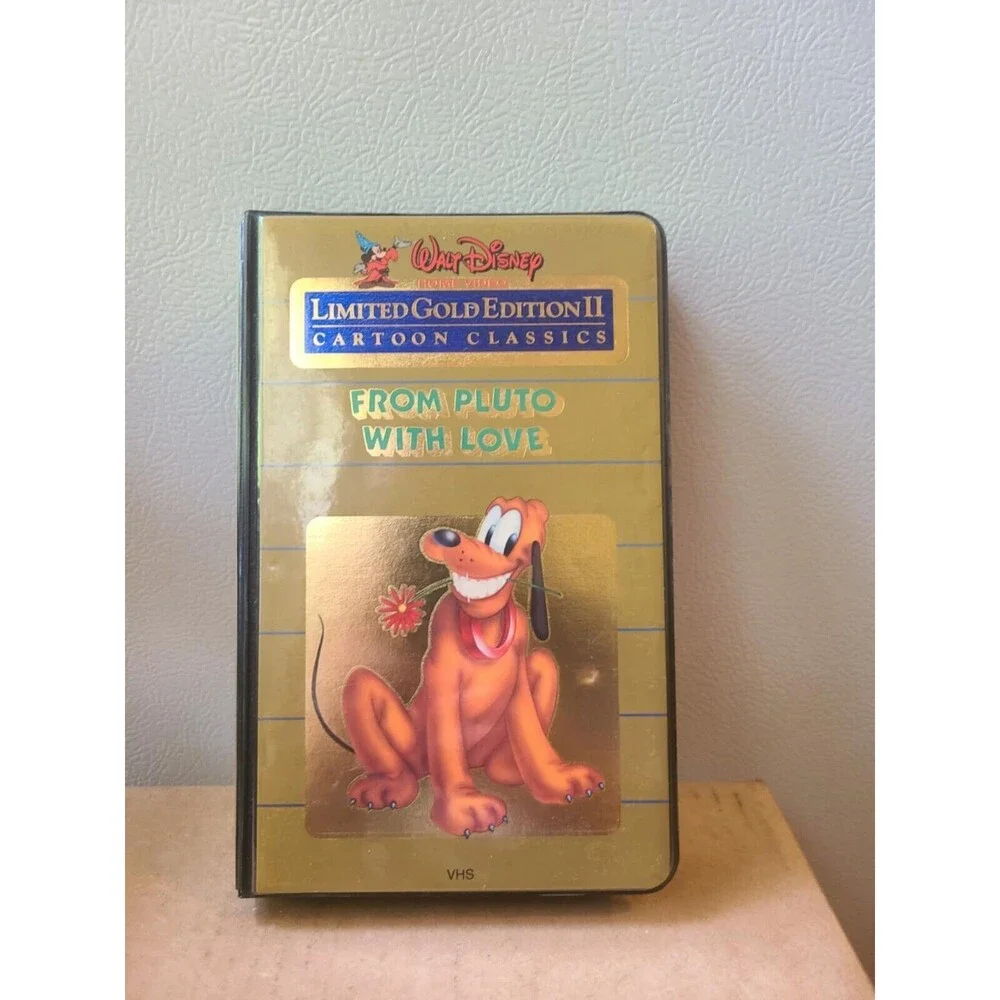 Walt Disney Limited Gold Edition Cartoon Classics From Pluto With Love VHS 1985